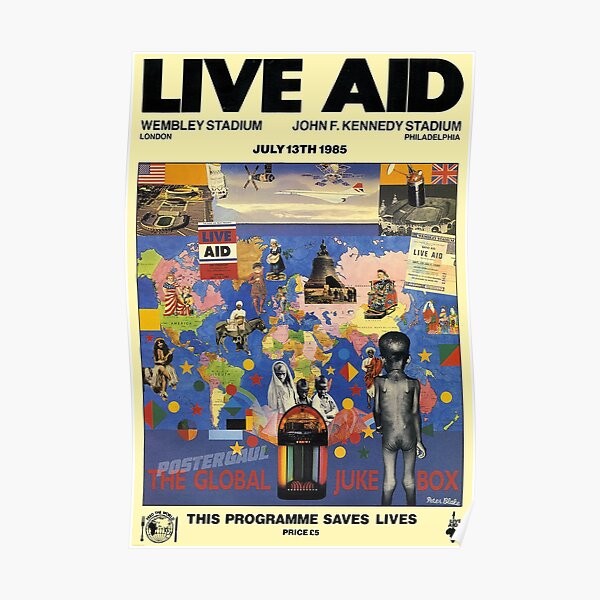 "Live Aid 1985" Poster for Sale by youngarlene | Redbubble