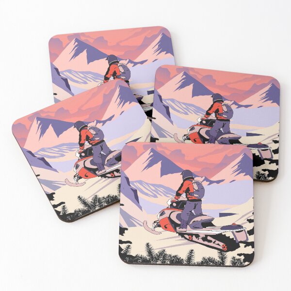 Item preview, SNOWMOBILE SUNSET TREE designed and sold by aggiexnjoz.