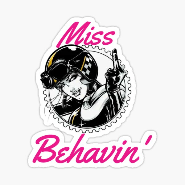 T-shirt Miss Behavin Cafe Racer Pinup Sticker