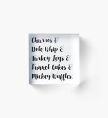 Park Food! Acrylic Block