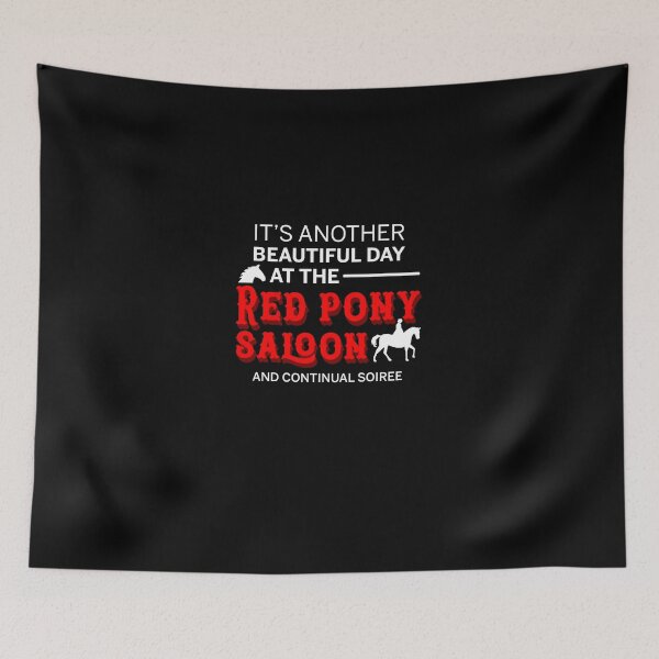 Item preview, Funny Horse, It Is a Beautiful Day at the Red Pony Saloon and Continual Soiree, Funny Horse Lover Gifts, Gift for Farm Lover designed and sold by TulipDesignUS.
