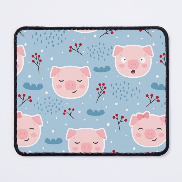 Item preview, Cute Pigs On Blue  designed and sold by ConcorStore.