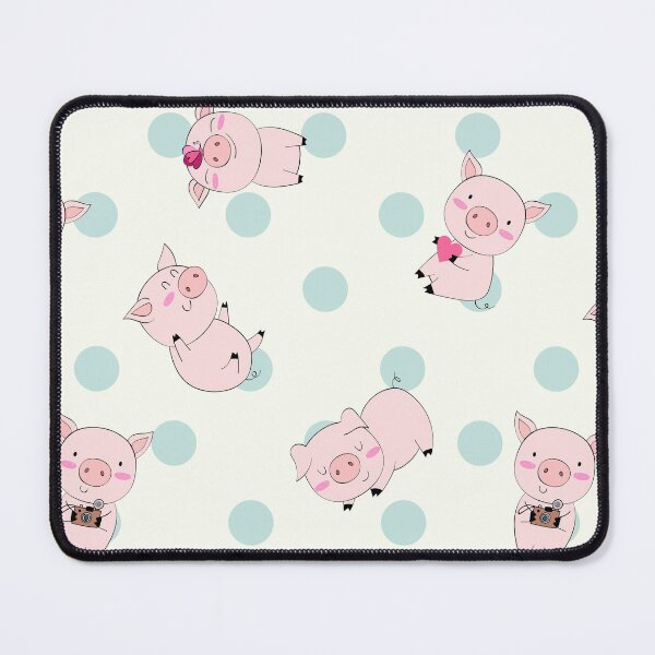 Item preview, Pigs Holding Camera On Polka Dot Background designed and sold by ConcorStore.