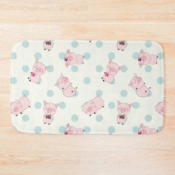 Item preview, Pigs Holding Camera On Polka Dot Background designed and sold by ConcorStore.