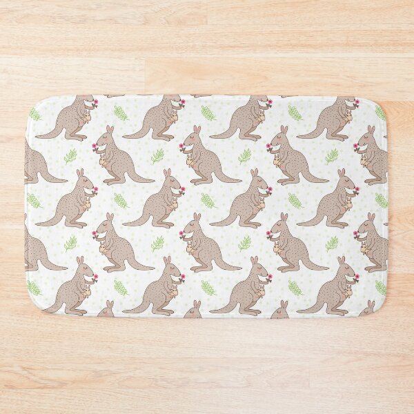 Item preview, Kangaroo Mom And Baby With Flower  designed and sold by ConcorStore.