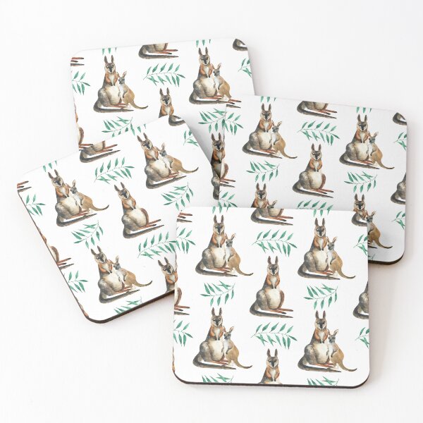 Item preview, Kangaroos Leaves Watercolor  designed and sold by ConcorStore.