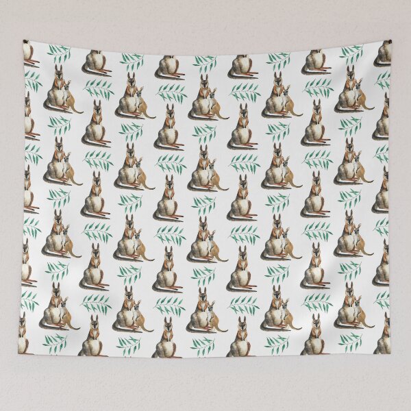 Item preview, Kangaroos Leaves Watercolor  designed and sold by ConcorStore.