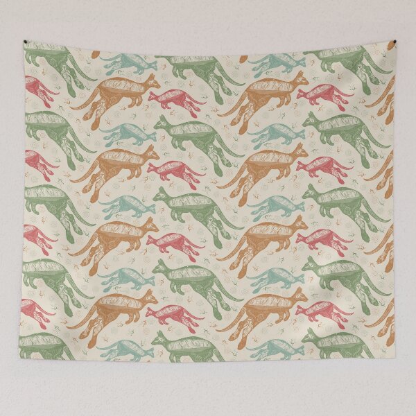 Item preview, Multicolor Double Exposure Kangaroo  designed and sold by ConcorStore.