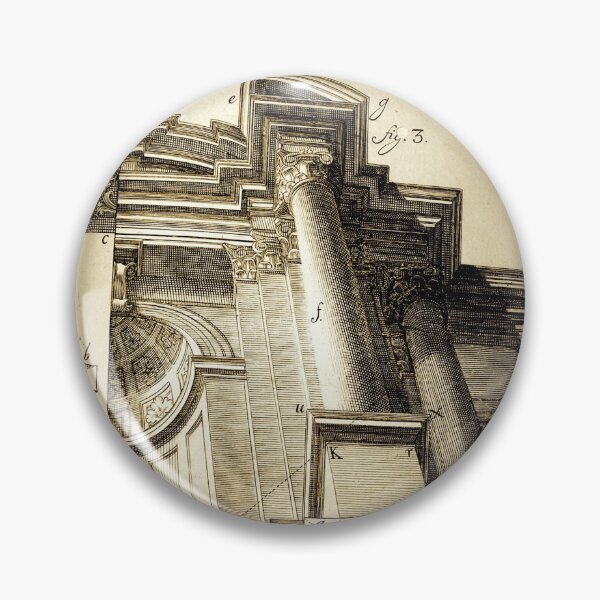 Item preview, Architectural Perspective Antique Engraving II designed and sold by chilangopride.