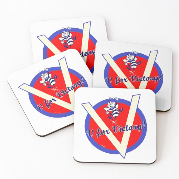 Item preview, V for Victory World War 2 Insignia Retro 40s Cartoon Style designed and sold by skullislandprod.