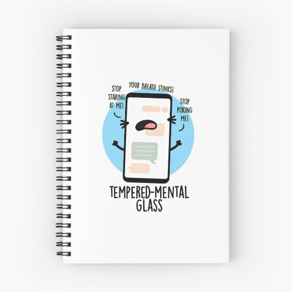 Item preview, Tempered-mental Glass Funny Cellphone Puns  designed and sold by punnybone.