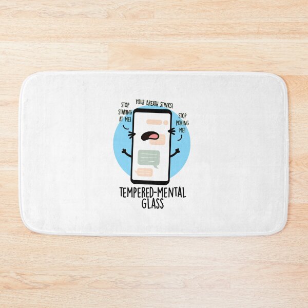 Item preview, Tempered-mental Glass Funny Cellphone Puns  designed and sold by punnybone.