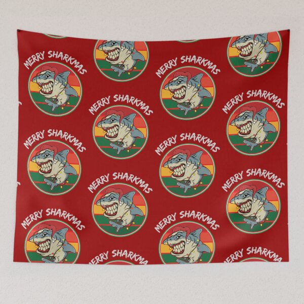 Item preview, Merry Sharkmas        designed and sold by WoodburyLake.