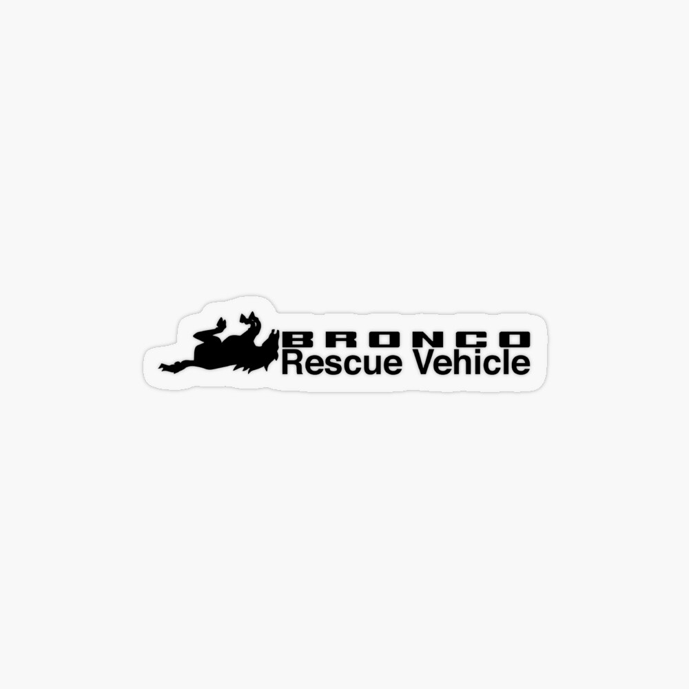 Bronco Recovery Vehicle Sticker T-Shirt, Men's, Size: Adult S, Black