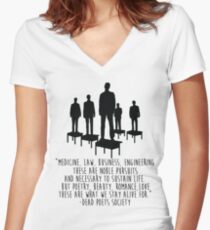 Dead Poets Society Women's Fitted V-Neck T-Shirt