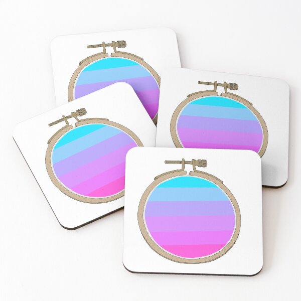 Item preview, Embroidery Hoop (Blue and Pink Gradient) designed and sold by nklange240.