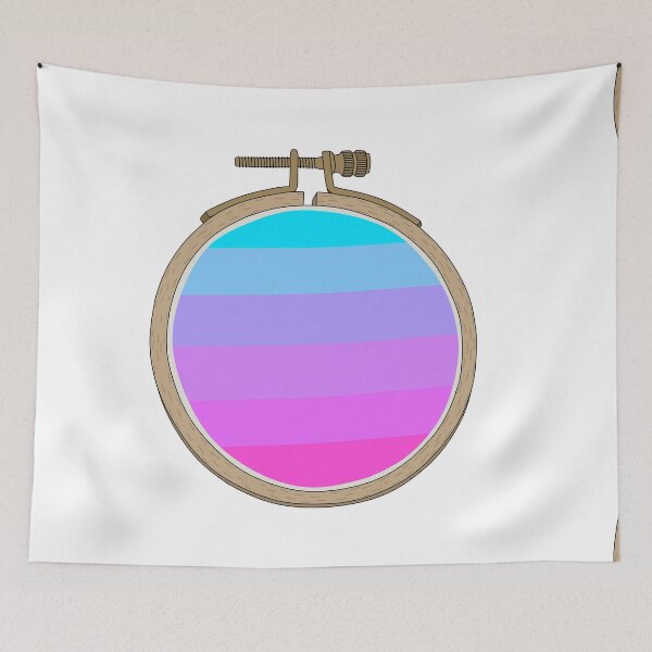 Item preview, Embroidery Hoop (Blue and Pink Gradient) designed and sold by nklange240.