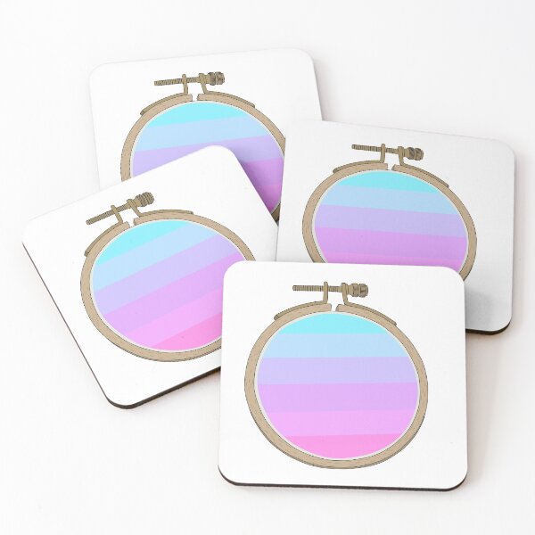 Item preview, Embroidery Hoop (Pastel Blue and Pink Gradient) designed and sold by nklange240.