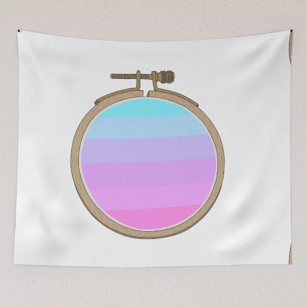 Item preview, Embroidery Hoop (Pastel Blue and Pink Gradient) designed and sold by nklange240.