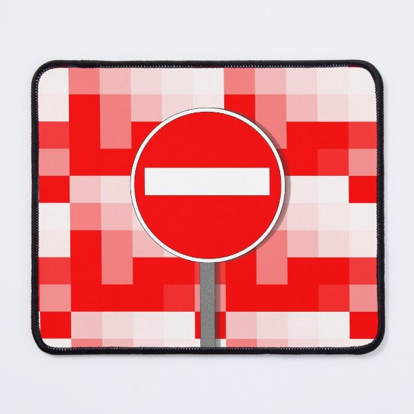 Item preview, Geometric NO ENTRY in red and white designed and sold by mister-john.