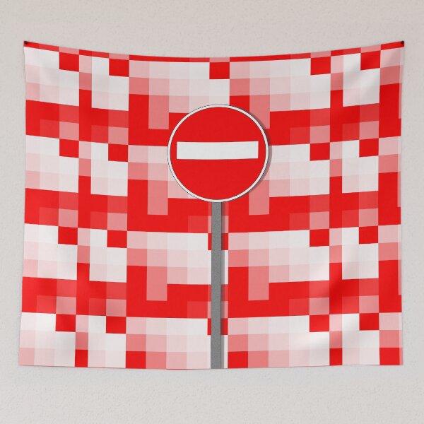 Item preview, Geometric NO ENTRY in red and white  designed and sold by mister-john.