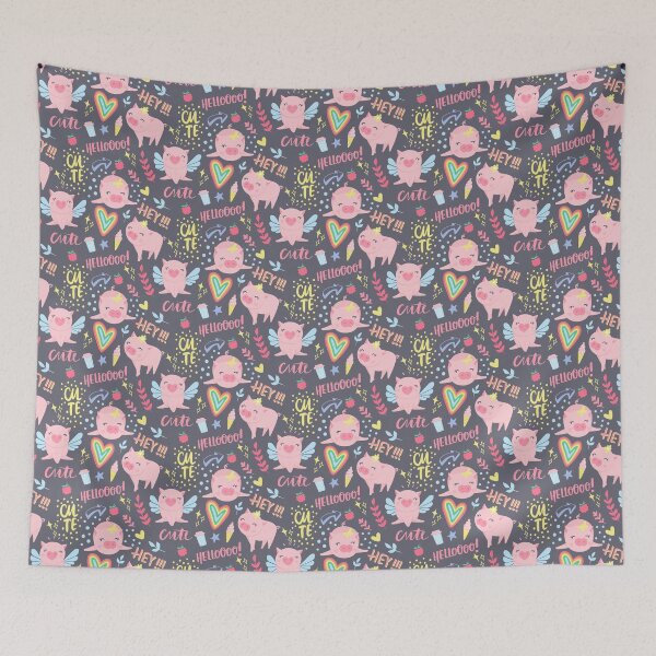Item preview, Cute Pig Rainbow Heart  designed and sold by HauckClothing.