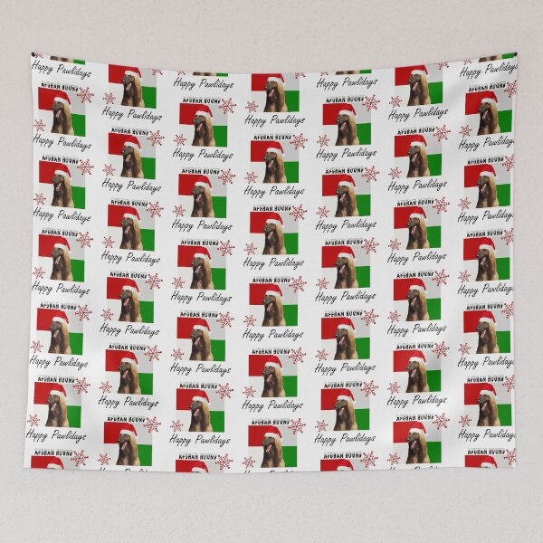 Item preview, Happy Pawlidays – Christmas Afghan Hound Dog Design w/ Santa Hat designed and sold by platinumblks.
