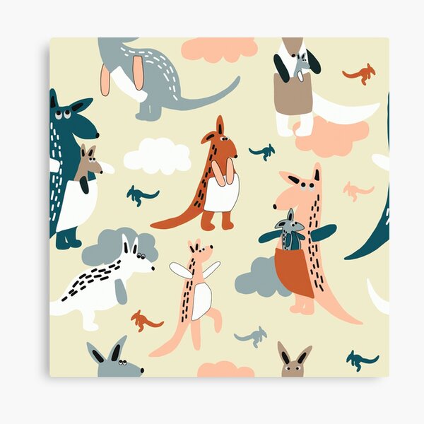 Item preview, Multicolor Abstract Kangaroos Clouds  designed and sold by HauckClothing.