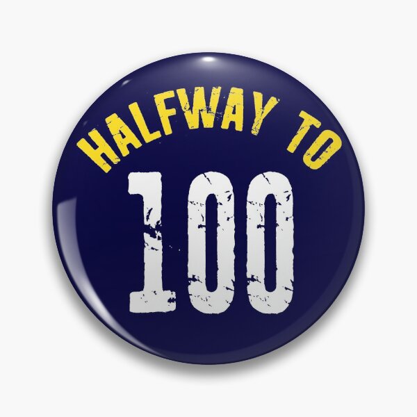 Item preview, Halfway To 100 Turning 50 Funny Birthday Distressed designed and sold by niftee.
