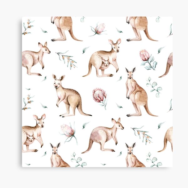 Item preview, Watercolor Kangaroo Floral  designed and sold by HauckClothing.