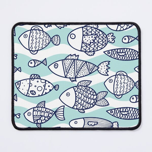 Item preview, Fish Simple Illustration Wave Background  designed and sold by HauckClothing.