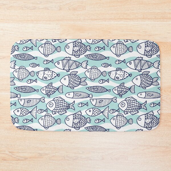 Item preview, Fish Simple Illustration Wave Background  designed and sold by HauckClothing.