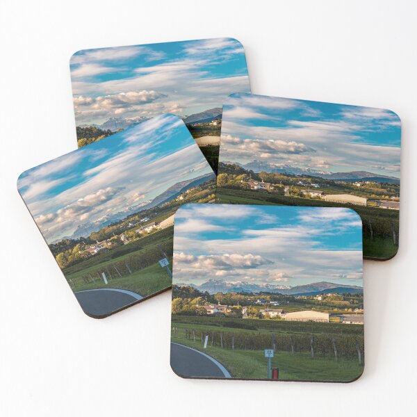 Item preview, Colorful sunset in the vineyards at the border between Italy and Slovenia designed and sold by zakaz86.