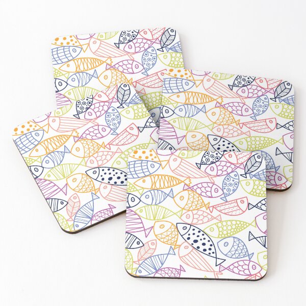 Item preview, Multicolor Simple Fishes  designed and sold by HauckClothing.