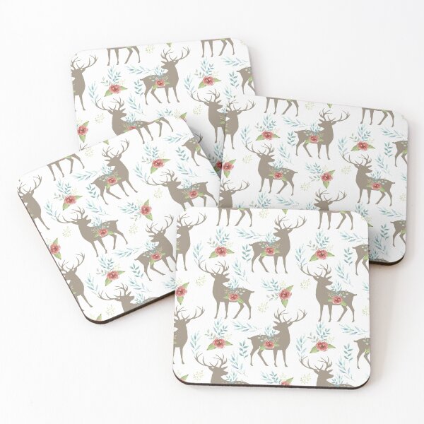 Item preview, Deer Floral Seamless designed and sold by HauckClothing.