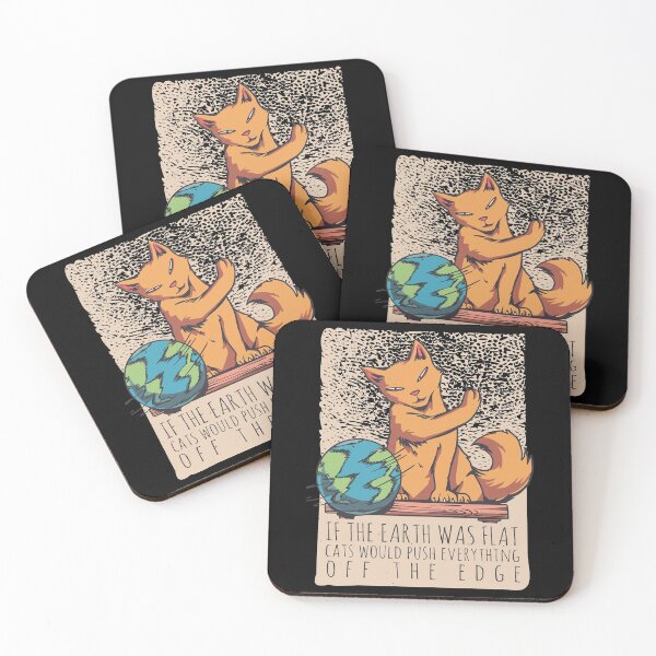 Item preview, Cute Transitus Ben Mathot Jeroen Goossens If The Earth Was Flat Cats Would Push Everything Off The E designed and sold by OcampoCelebrate.