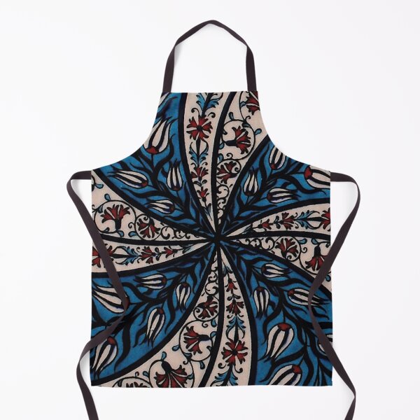 Item preview, A Swirling Pattern Of Flowers On Blue And Cream Fan Blades designed and sold by rayscollection.