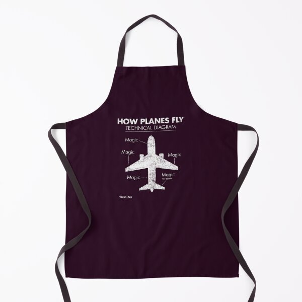 Item preview, Funny Airplane Pilot Aviator Magic How Do Planes Fly Diagram designed and sold by niftee.