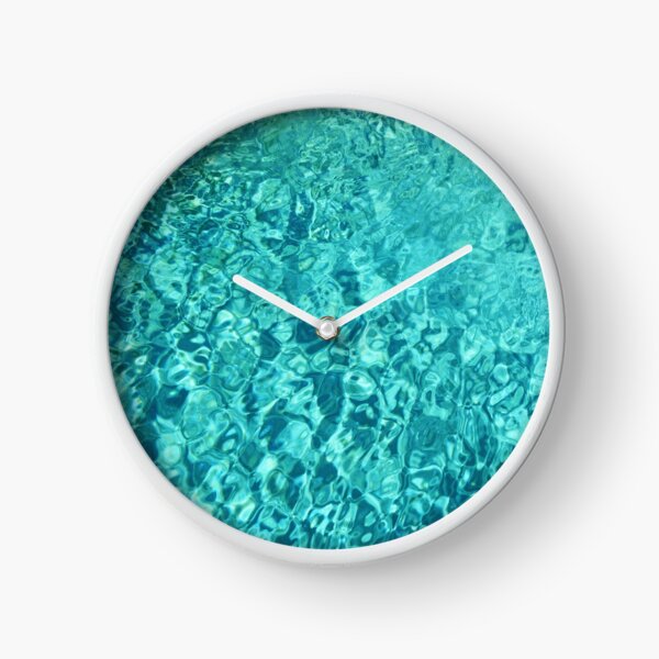 Oacian Blue Water Ripple Pattern Clock