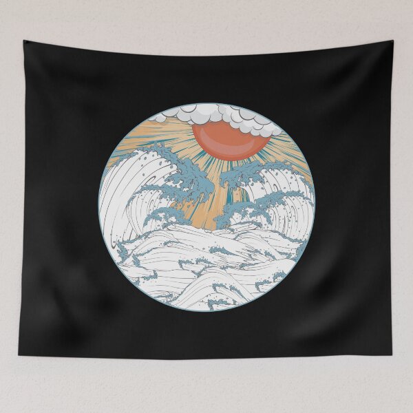 Item preview, The Great Wave off Kanagawa Artistic Japanese Ocean Sunset designed and sold by MintedFresh.
