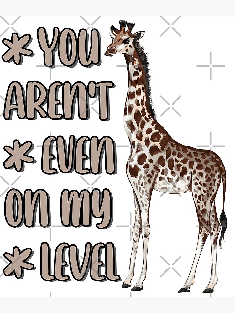 Get On My Level Giraffe Funny Tall Zoo Animal Giraffe Life Get On My Level Giraffe Funny Tall Zoo Animal Giraffe Life