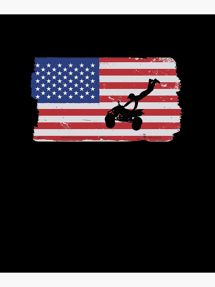"ATV Quad American Flag" Poster for Sale by PaulPolygonart Redbubble