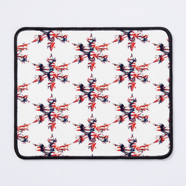 Item preview, Xmas Snowflakes Peppermint White Red Star by Iritof designed and sold by iritof.