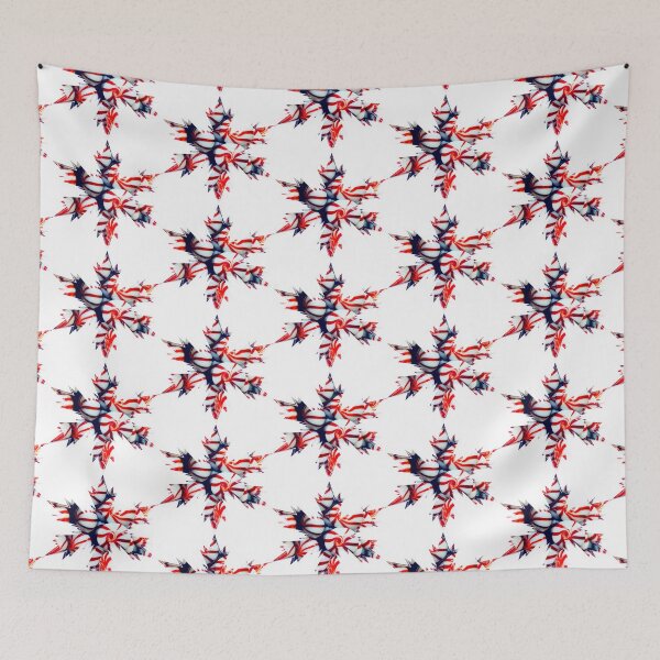 Item preview, Xmas Snowflakes Peppermint White Red Star by Iritof designed and sold by iritof.