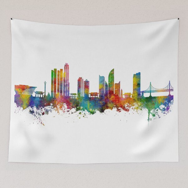 Item preview, Busan Skyline South Korea designed and sold by ArtPrints.
