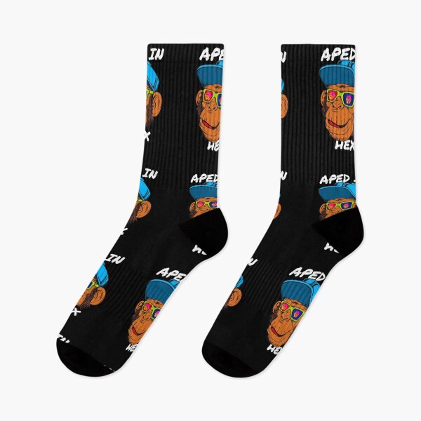 Item preview, Aped Into Ethereum HEX Monkey Ape Crypto Cryptocurrency designed and sold by Bitcoin-Fashion.