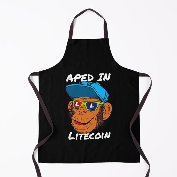 Item preview, Aped Into Litecoin LTC Monkey Ape Crypto Cryptocurrency designed and sold by Bitcoin-Fashion.