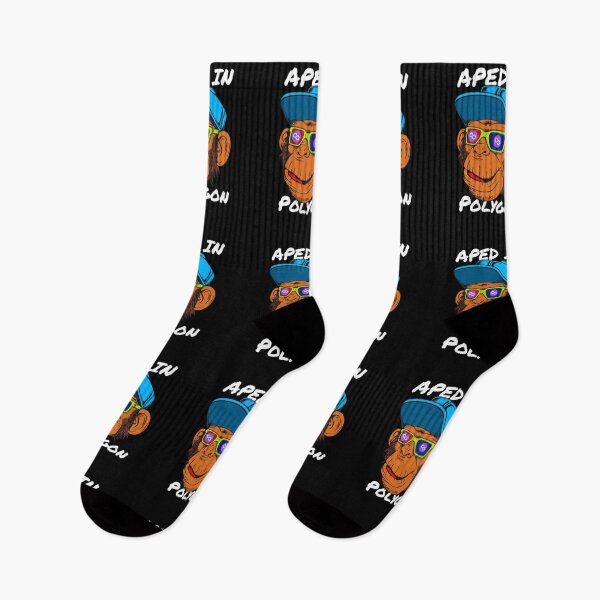 Item preview, Aped Into Polygon MATIC Monkey Ape Crypto Cryptocurrency designed and sold by Bitcoin-Fashion.