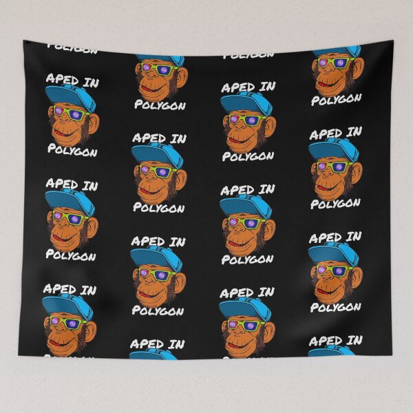 Item preview, Aped Into Polygon MATIC Monkey Ape Crypto Cryptocurrency designed and sold by Bitcoin-Fashion.