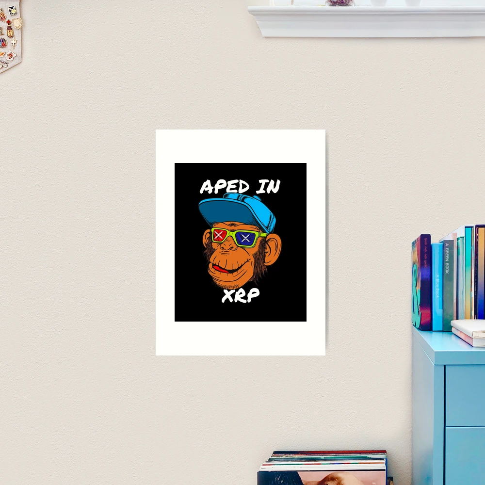 Aped Into XRP Monkey Ape Crypto Cryptocurrency